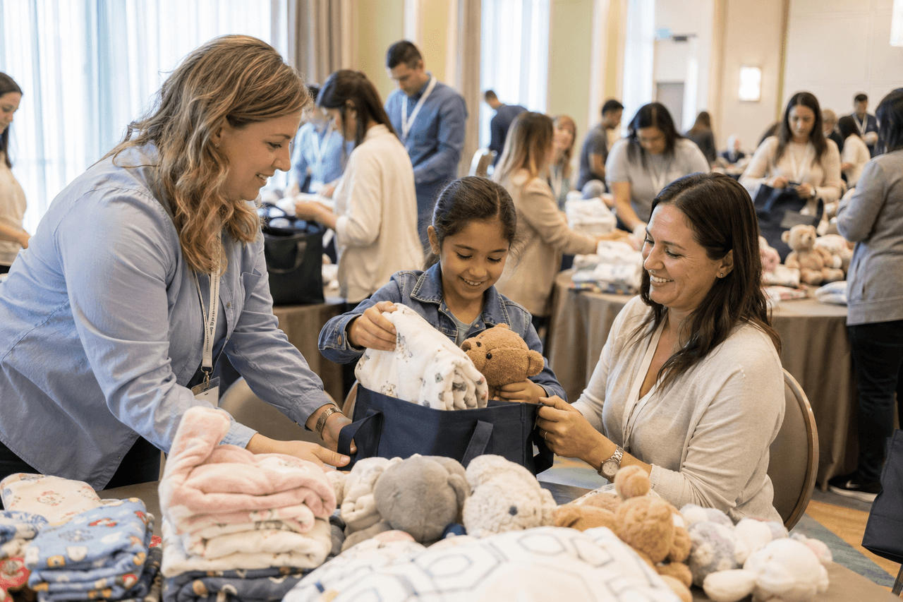 A child arriving as the expert during the Comfort mission